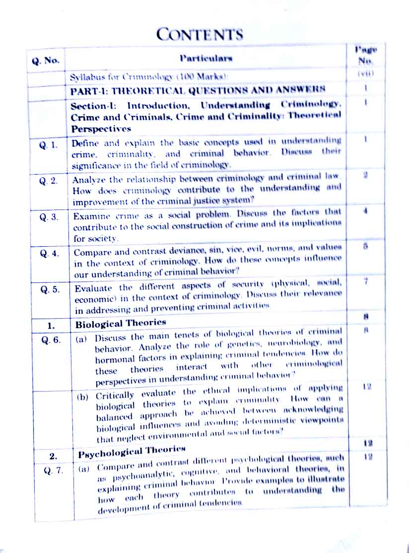 Exploring Criminology Q&A Guide For CSS, PMS By M Akram