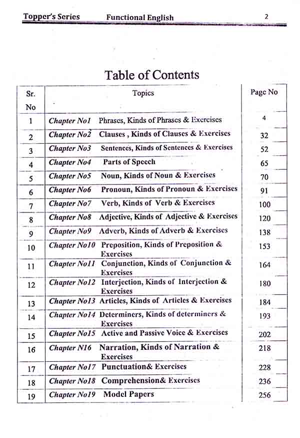 Topper Functional English For ADP, ADS , BS And Law Ghulam