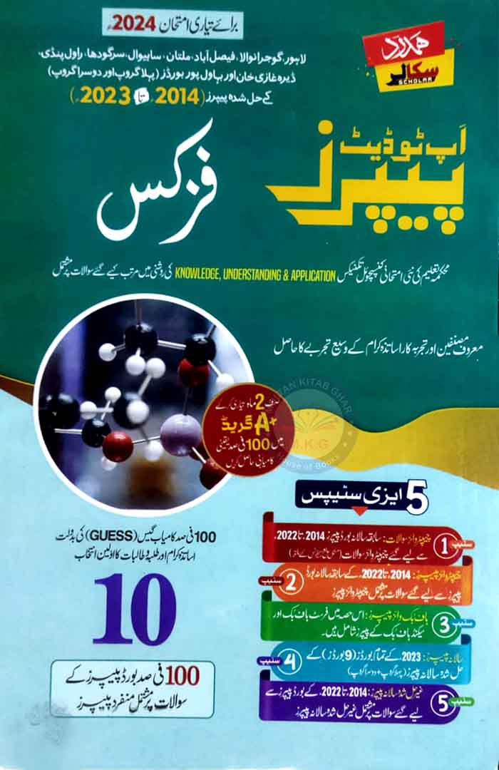 Hamdard Scholar Physics Urdu Medium Past Papers Class 10th