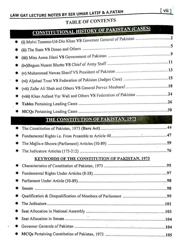 LAW GAT & SEE LAW 8th Edition 2023 Book By Sir Umar Latif