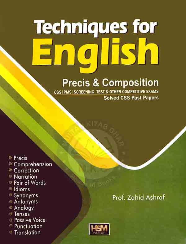 Techniques Of English Composition Book By Prof Zahid Ashraf